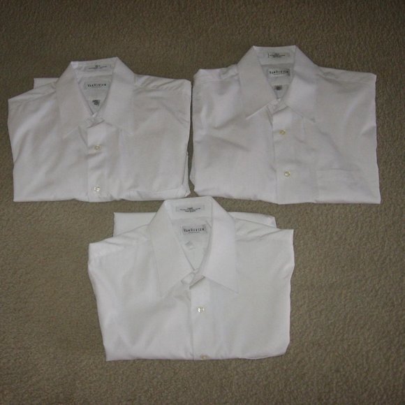 Van Heusen Other - Van Heusen Short Sleeve Dress Shirt White Sz 15.5  Lot of 3